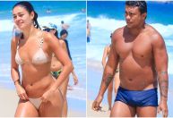 Sophie Charlotte e Xamã trocam beijos na praia; veja fotos