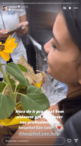 Jakelyne recebeu alta médica na tarde desta quinta-feira (20) • Instagram/Mariano