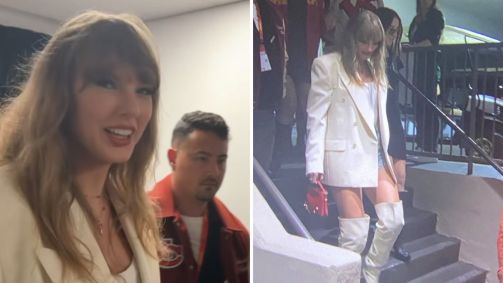 Taylor Swift marcou presença no Super Bowl no domingo (9)