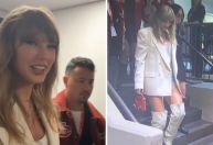Veja detalhes do look de Taylor Swift com detalhe fofo no Super Bowl