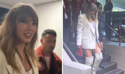 Taylor Swift marcou presença no Super Bowl no domingo (9)