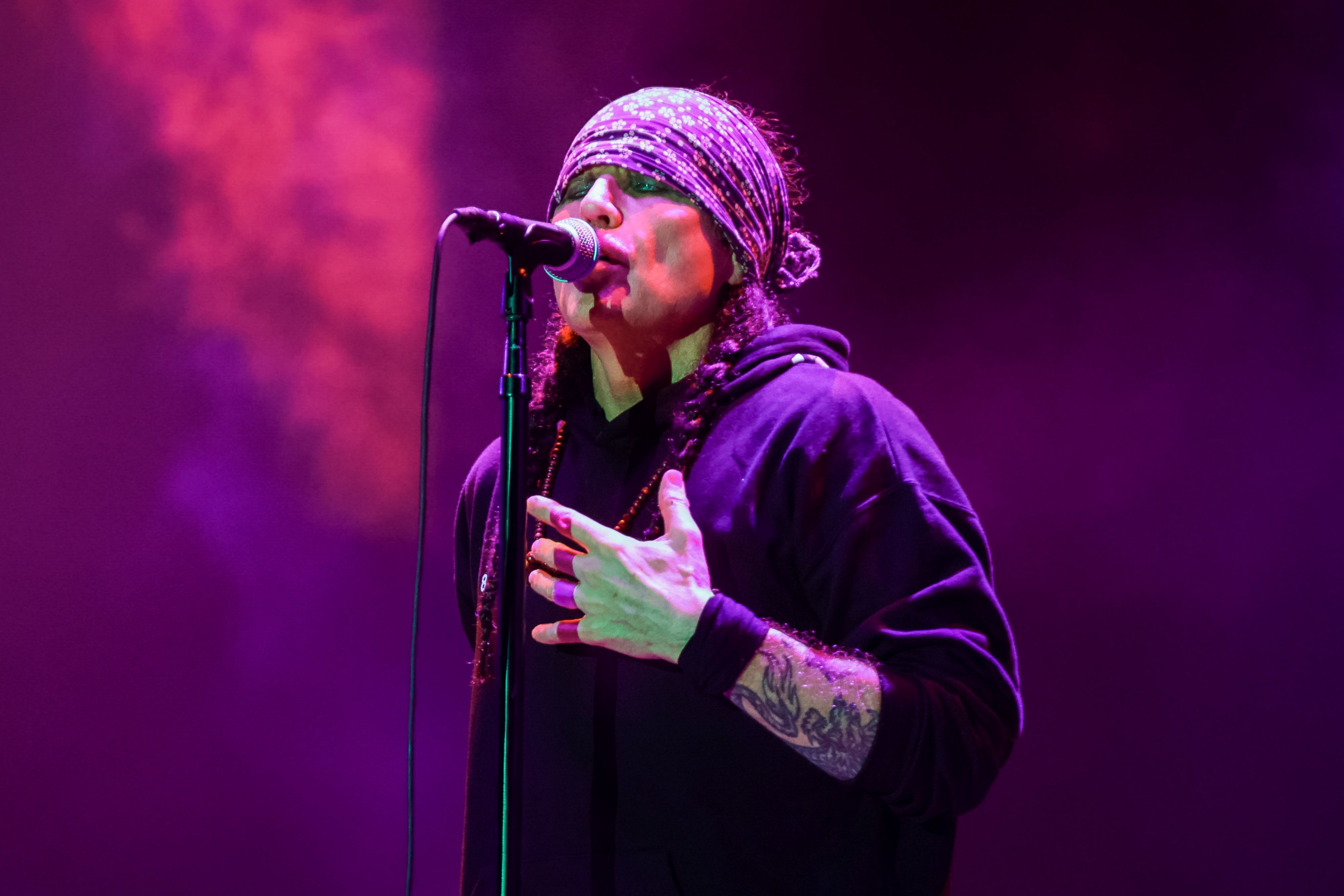 Ian Astbury, lead singer of the English rock band The Cult,