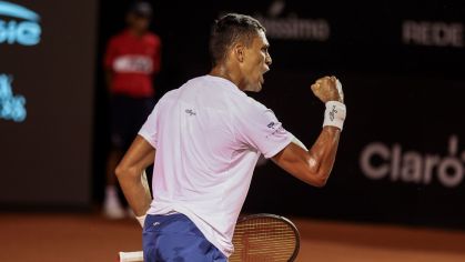 O brasileiro Thiago Monteiro estreou com vitória no Rio Open 2025