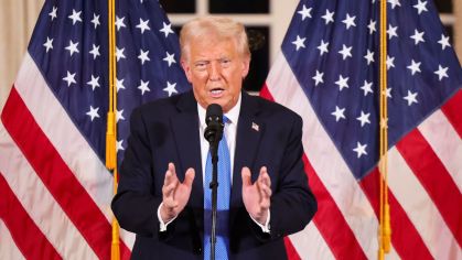 Presidente dos EUA, Donald Trump, durante evento em Palm Beach, na Flórida.