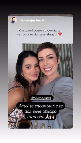 Vera Viel e Fabiana Justus celebram encontro • Instagram/Vera Viel