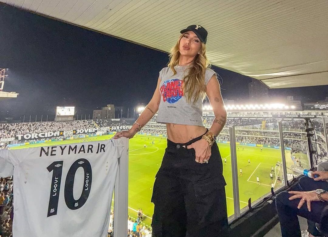 Virginia foi à reestreia de Neymar no Santos - Foto: Reprodução