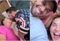 Virginia recebe namorado da mãe em casa e reage ao casal se beijando; veja