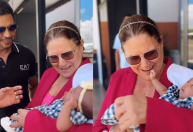Zezé Di Camargo e Graciele apresentam primeira filha para mãe do cantor