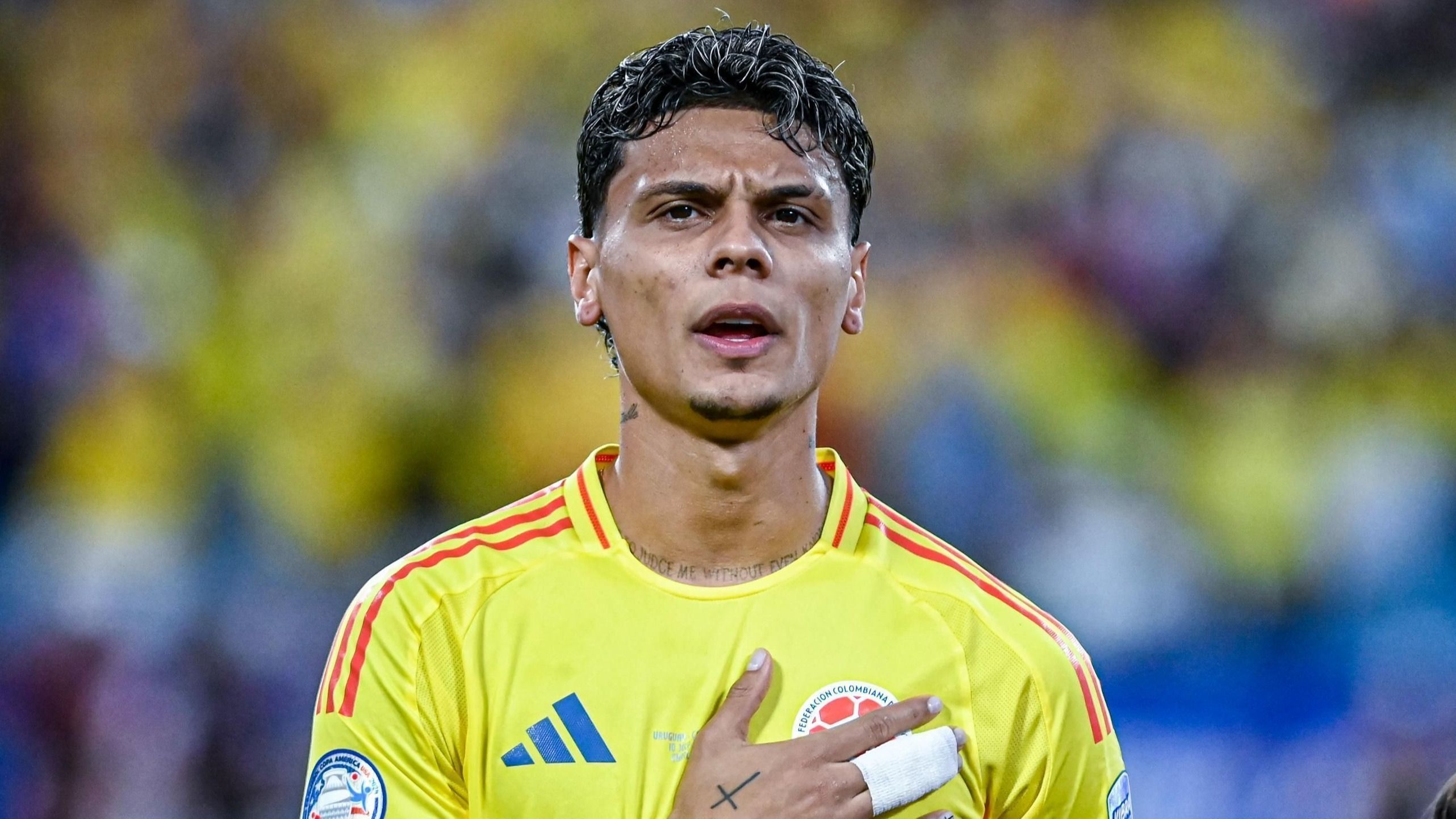 Richard Ríos em jogo da Colômbia • Foto: Divulgação/ Conmebol