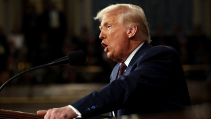 Presidente dos Estados Unidos, Donald Trump, em discurso ao Congresso americano