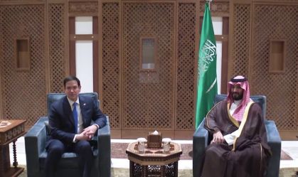 Na Arábia, príncipe herdeiro saudita e Rubio discutem Síria, houthis e Gaza
