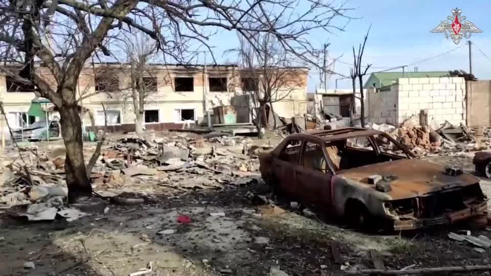 Cidade-chave ocupada pela Ucrânia na região de Kursk, Rússia, após ser retomada por tropas russas.