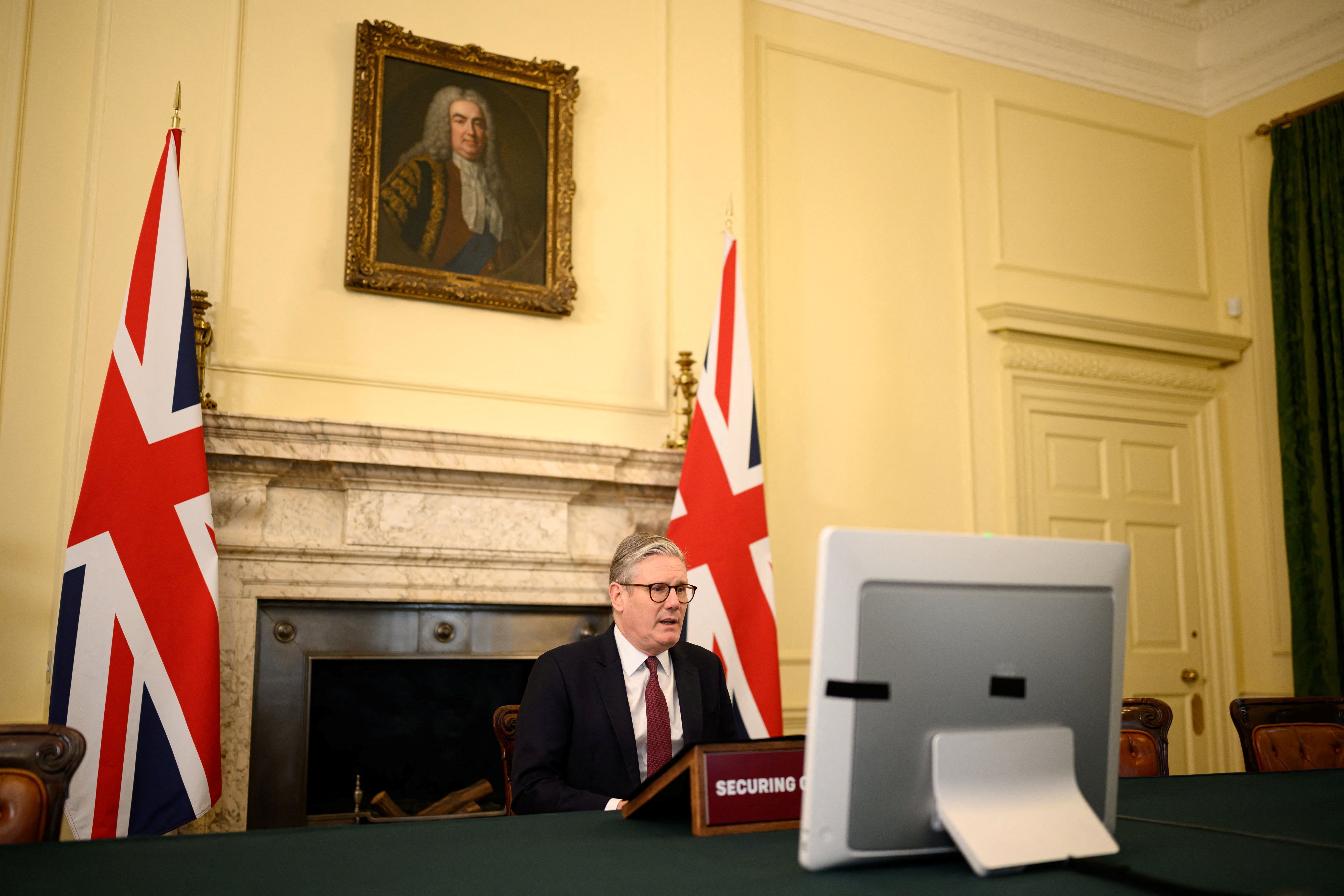 Primeiro-ministro britânico Keir Starmer em Londres
