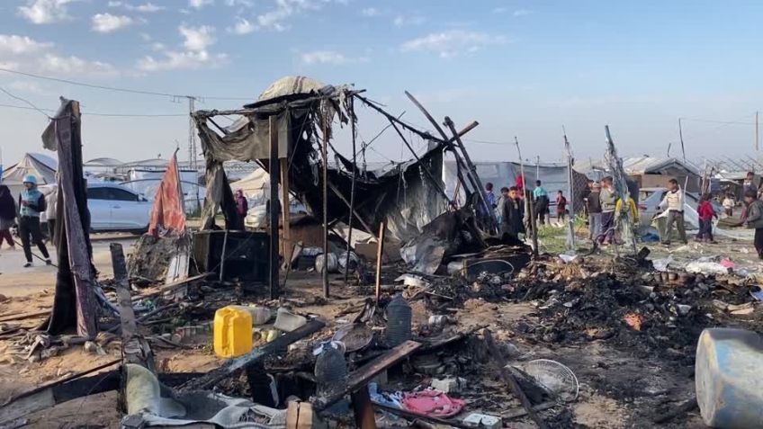 Khan Younis em Gaza após ataques de Israel que quebraram trégua com o Hamas no território.