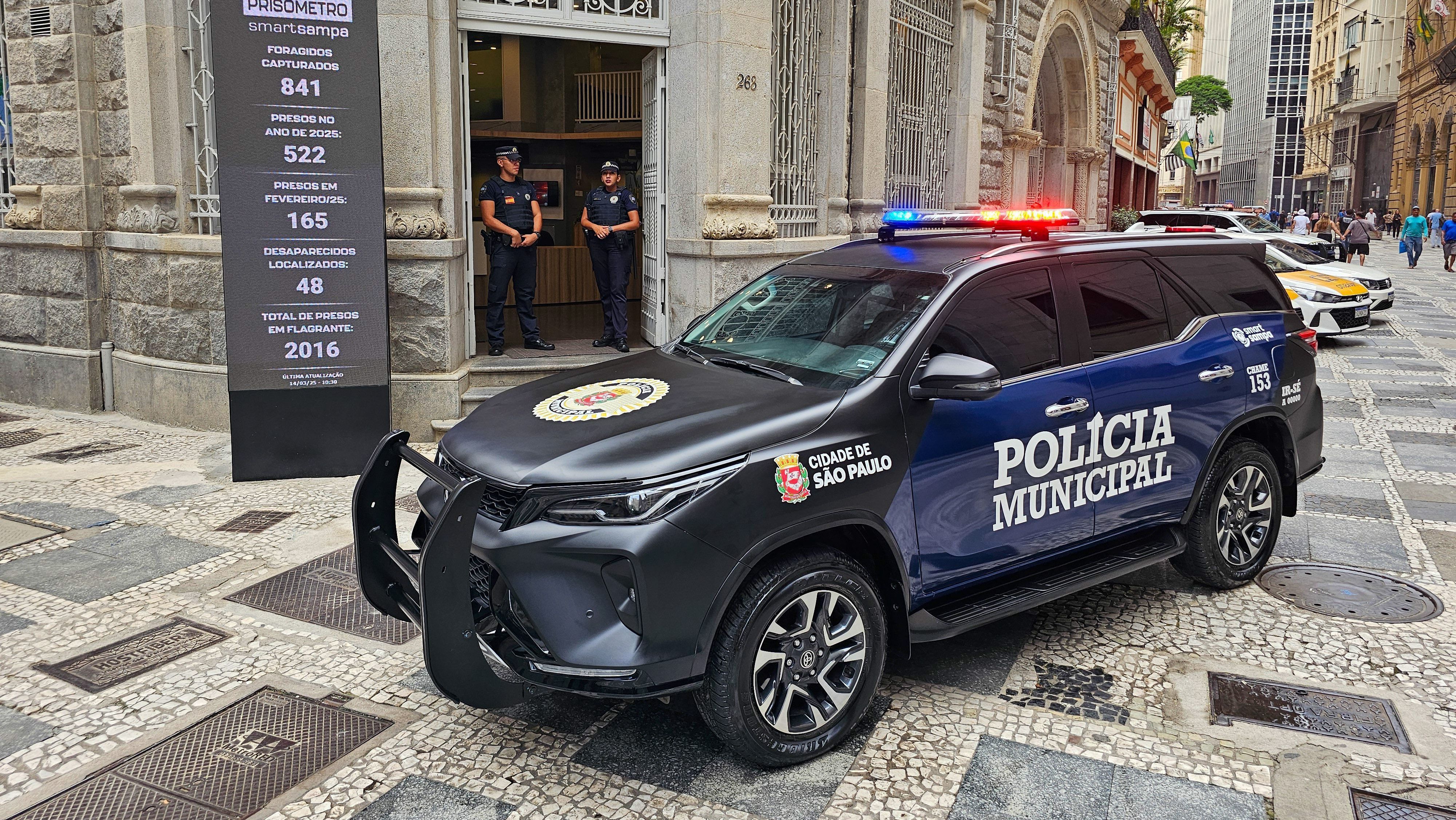 Prefeitura de São Paulo exibe veículo da frota da Guarda Civil Metropolitana com a inscrição Polícia Municipal - Marcelo Pereira/Secom-Prefeitura de São Paulo