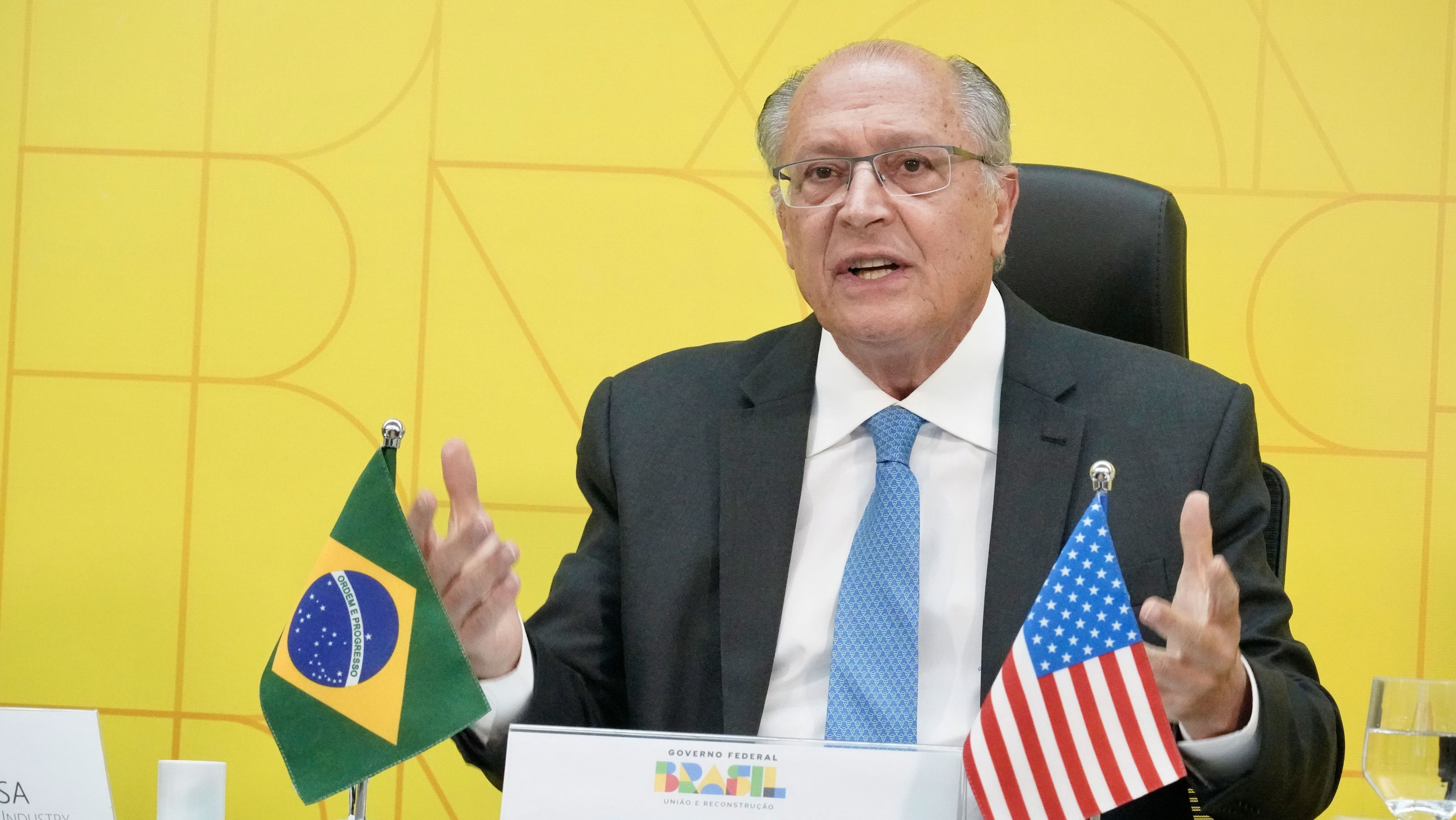 Vice Presidente da República Geraldo Alckmin durante Videoconferência com Howard Lutnick, Ministro de Comércio dos EUA