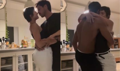 Agatha Moreira e Rodrigo Simas protagonizam dança romântica na cozinha