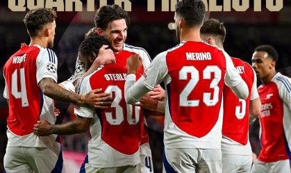 Arsenal avança às quartas da Champions
