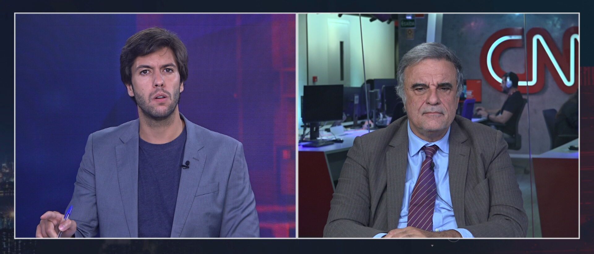 Caio Coppolla e José Eduardo Cardozo em "O Grande Debate"
