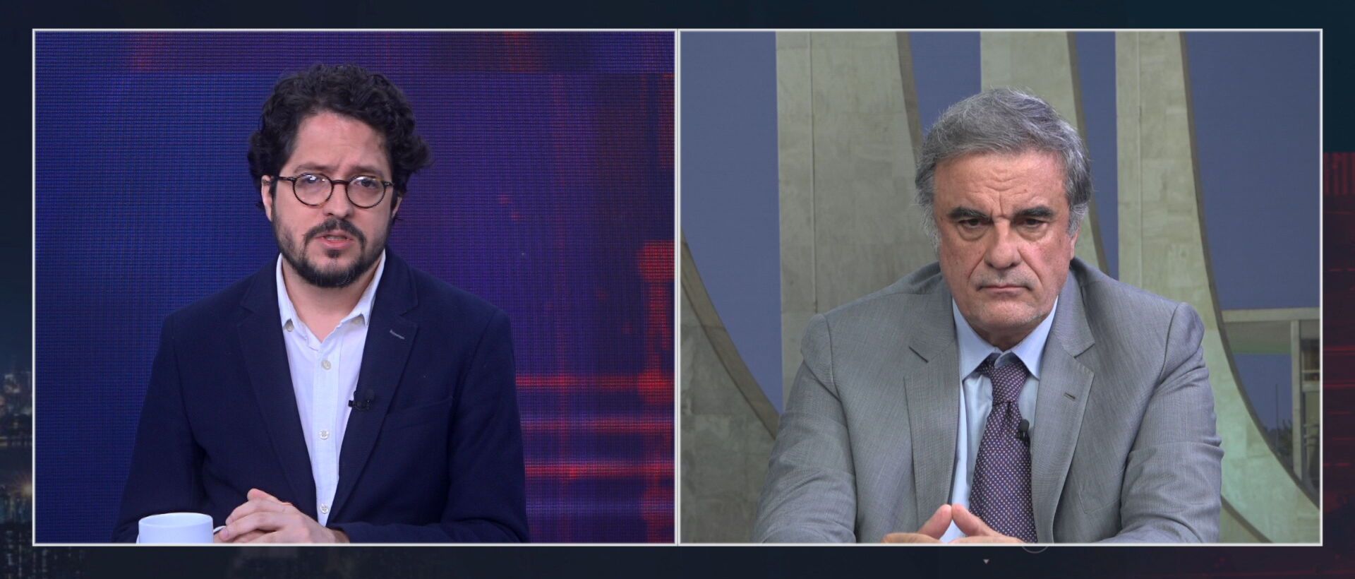 Cineasta Josias Teófilo e José Eduardo Cardozo em "O Grande Debate"