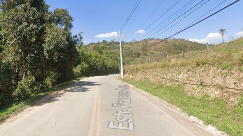 Corpo foi encontrado em região de mata, em Cajamar, na Grande São Paulo • Google Street