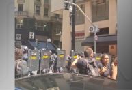PM e manifestantes entram em confronto em ato contra leilão da CPTM em SP
