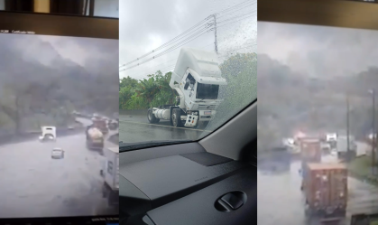 Vídeo: motorista de caminhão morre em acidente no Guarujá em SP