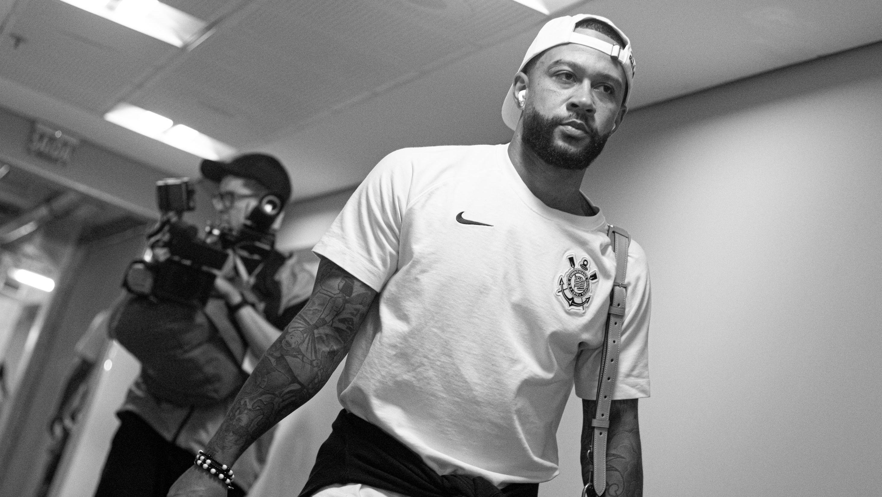 Jogadores do Corinthians chegam no Allianz