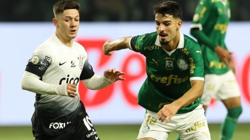 Palmeiras e Corinthians durante partida do Brasileirão