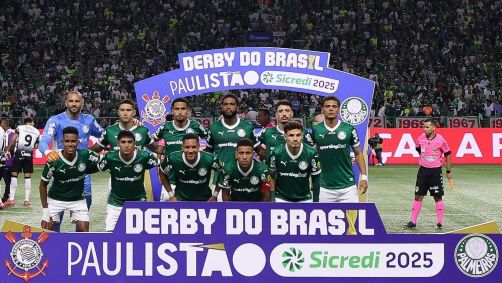 Elenco do Palmeiras antes do Dérbi