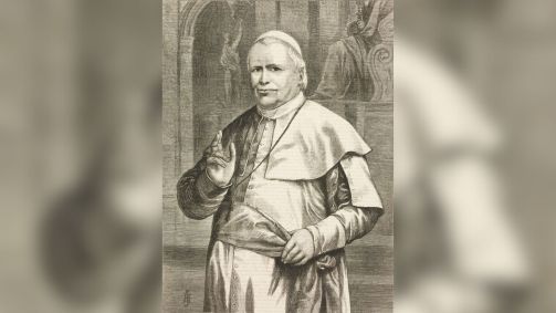 Retrato de Pio IX, nascido Giovanni Maria Mastai-Ferretti (1792-1878), Papa da Igreja Católica e último Soberano dos Estados Pontifícios