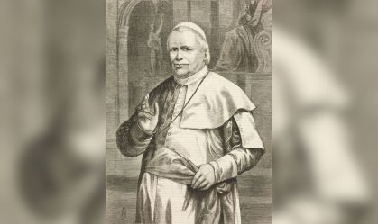 Retrato de Pio IX, nascido Giovanni Maria Mastai-Ferretti (1792-1878), Papa da Igreja Católica e último Soberano dos Estados Pontifícios