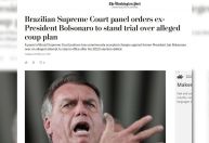 Bolsonaro réu: Imprensa internacional repercute decisão do STF