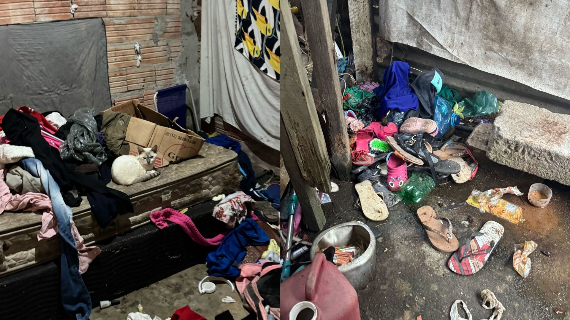 Imagens da casa em que a mulher era supostamente mantida em cárcere privado • Arquivo Pessoal