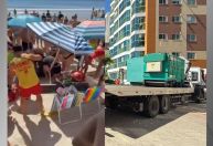 Vídeo: turista é atingido por barra de ferro e tem dedos amputados em SC