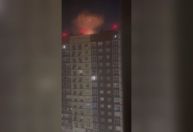 Imagens mostram explosão em prédio atingido por drones em Moscou