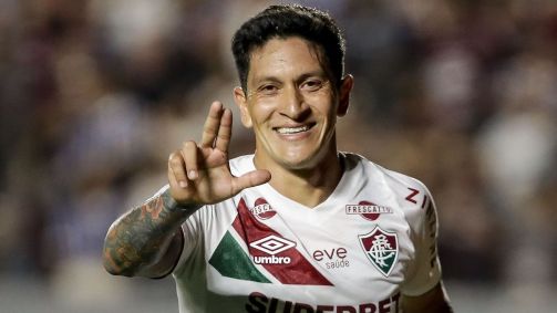 Cano comemora 100º gol pelo Fluminense, na Copa do Brasil