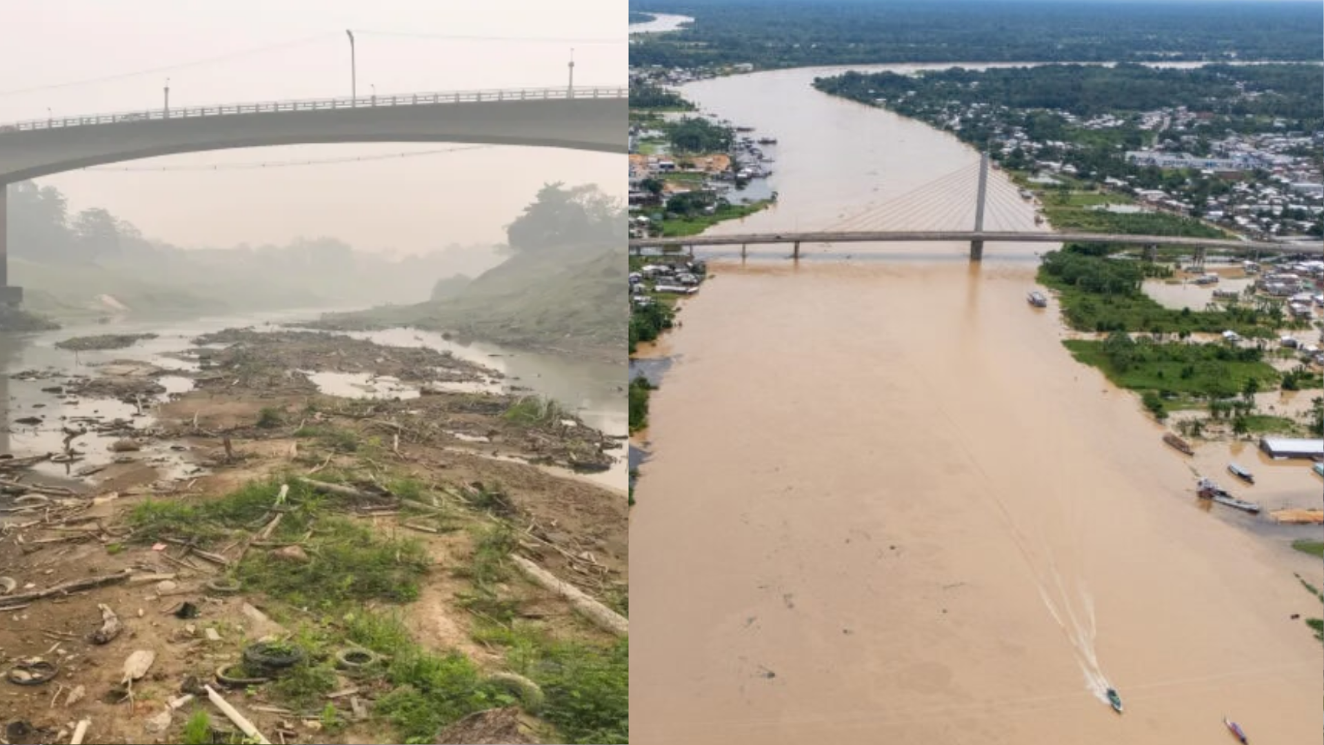 Antes e depois Rio Acre