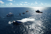 Embarcação é afundada no mar de Salvador para fomentar turismo de mergulho