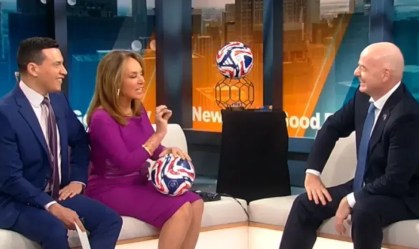 Gianni Infantino, presidente da Fifa, no programa Good Day New York