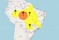 Temporais devem atingir 18 estados nesta quarta (26)