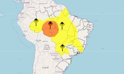 Temporais devem atingir 18 estados nesta quarta (26)