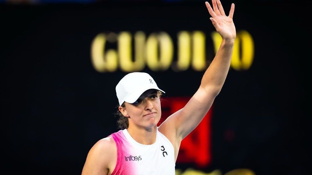 Swiatek em jogo do Australian Open
