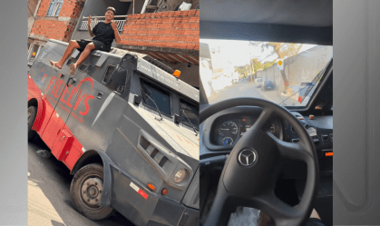 Homem viraliza após comprar "carro-forte" e usar como veículo de passeio
