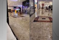 Vídeos: em dia de temporal, água invade shopping em Santo André; veja