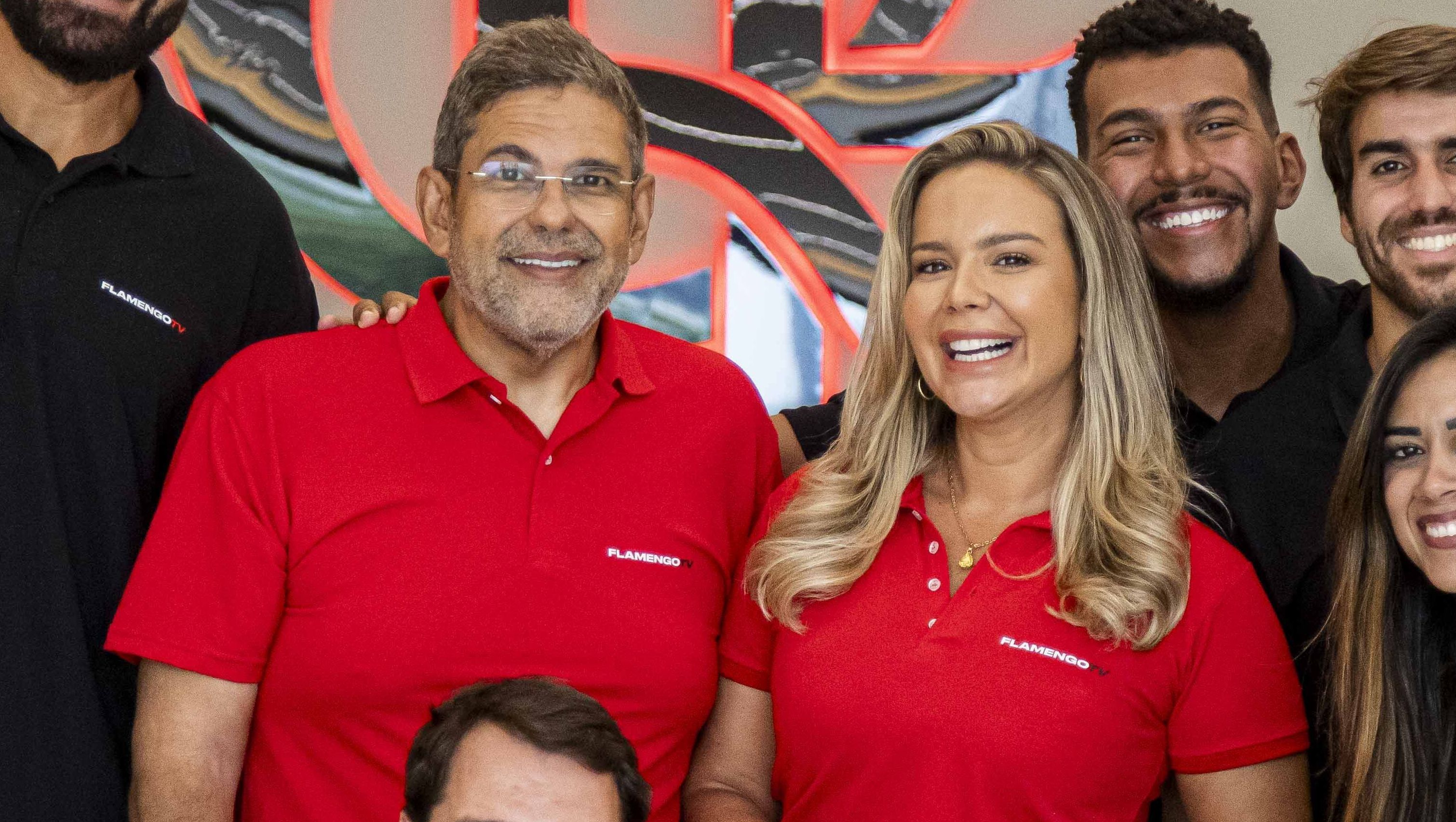 João Guilherme e Daniela Boaventura são da Flamengo TV