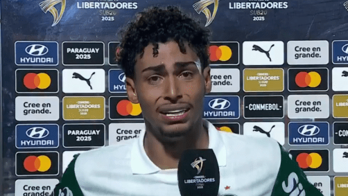 Luighi, do Palmeiras, chorou após sofrer raciscmo no Paraguai