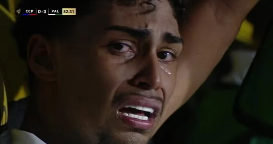 Luighi, do Palmeiras, chorou após sofrer raciscmo