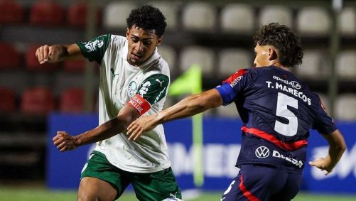 Luighi em vitória do Palmeiras contra o Cerro Porteño pela fase de grupos da Libertadores Sub-20