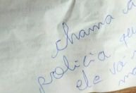 "Vai me matar": vítima usa bilhete para denunciar violência doméstica